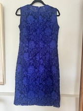 Frank Lyman Blue Lace Dress Size 14 Evening Occasion