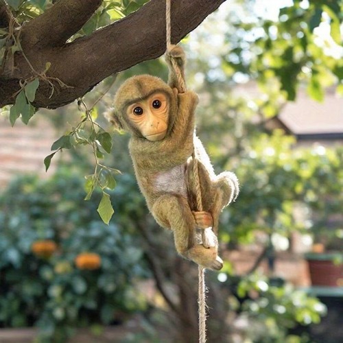 Resin monkey tree - resin, decoration