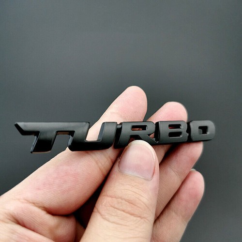 Metal black turbo logo - turbo, car