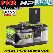 Replacement For Ryobi One+ Plus P108 BPP-1815 BPP-1817 P107 18V 8.0Ah Battery UK