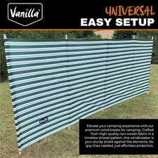 Vanilla Leisure Prestige Windbreak - New Split Pole - 5 Pole - Green