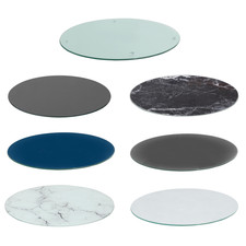 Round Glass Chopping Board 30cm Non-Slip Kitchen Worktop Saver
