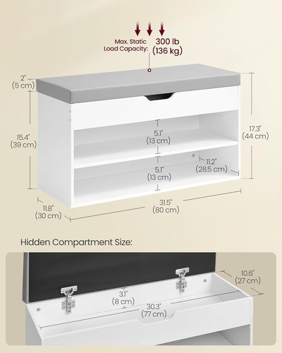 Vasagle shoe bench - shoe, with