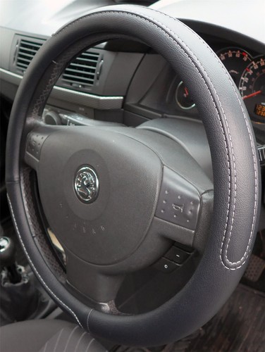 Black steering wheel cover - black,