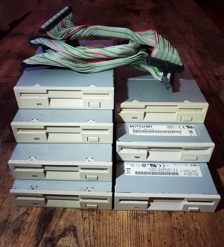 One internal floppy drive - one,