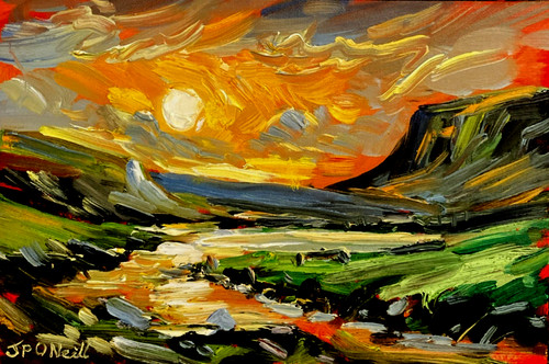 Impressionist irish sunset - irish,