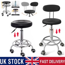Adjustable Swivel Beauty Spa Salon Stools Backrest Massage Lift Bar Office Chair