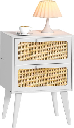 Boho rattan nightstand - with, 2