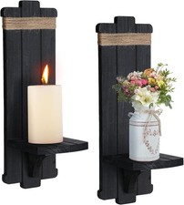 2-Pack Black Gothic Wooden