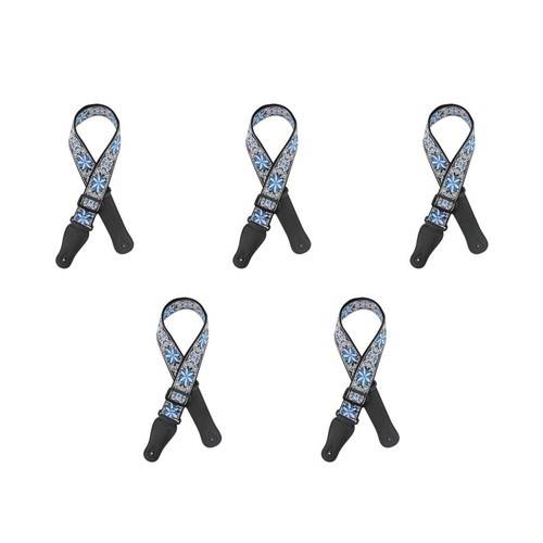 Cotton guitar strap blue - cotton,