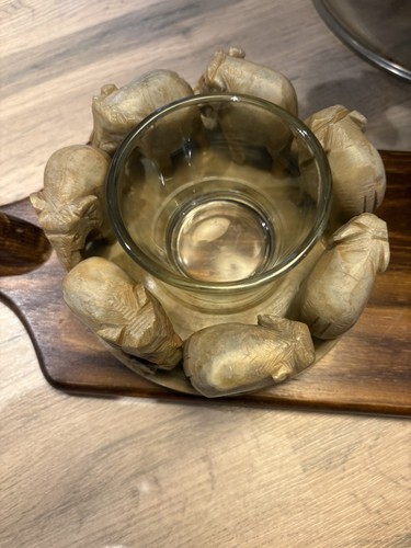 Soapstone candle holder - soapstone, stand