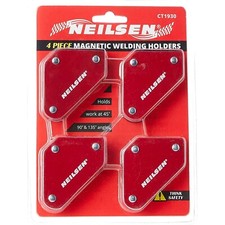 SET OF 4 HEAVY DUTY 10LB WELDER WELDING MAGNET ANGLE PANEL SHEET METAL HOLDER