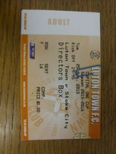 25/08/2015 Ticket: Luton Town