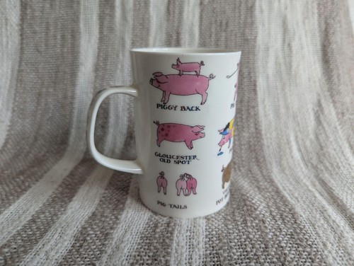 Dunoon pig tails bone china - pig,