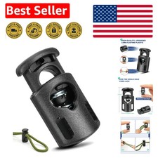 12Pcs Durable Black Cord Locks