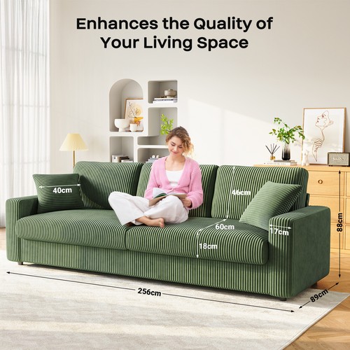 Seater corduroy sofa - 4,