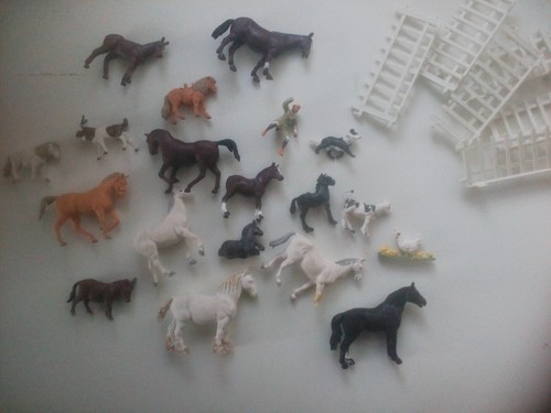 Vintage plastic animals horses