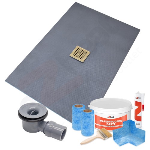 Wet room shower tray kit - shower,