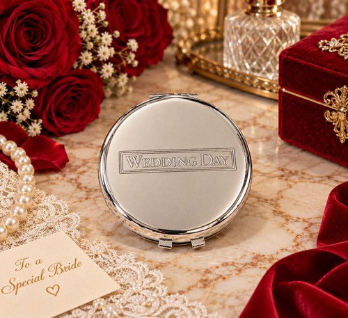 Vintage wedding day compact - vintage,