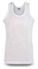 MENS VEST 100% COTTON TOP VEST MESH AIRTEX SLEEVELESS SUMMER- S M L XL