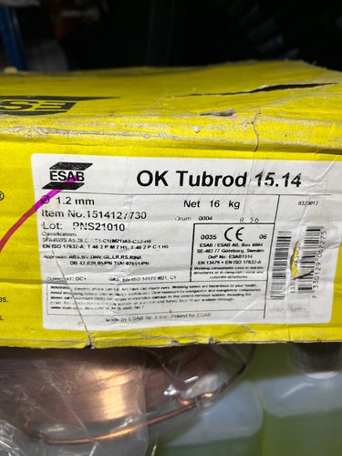 Esab tubrod 14 flux - tubrod,