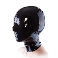 Black Latex Rubber Hood Mask