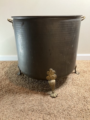 Large vintage footed brass - vintage,