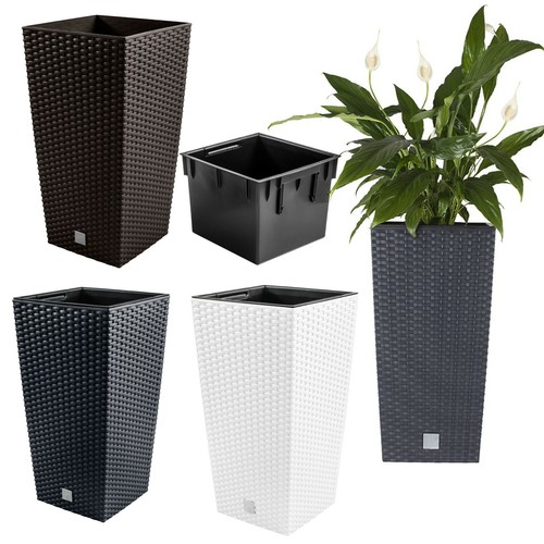 Tall planter square flower - planter,