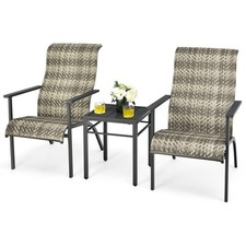 3PCS Outdoor Rattan Bistro