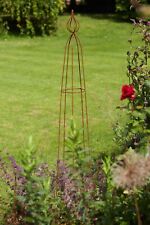 Rusty Metal Obelisk Plant Climbing Garden Support Rusted Frame