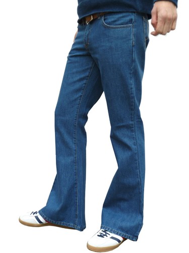 Mens denim flares bell bottom - denim,