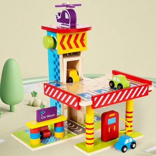 Wooden parking garage playset - parking,