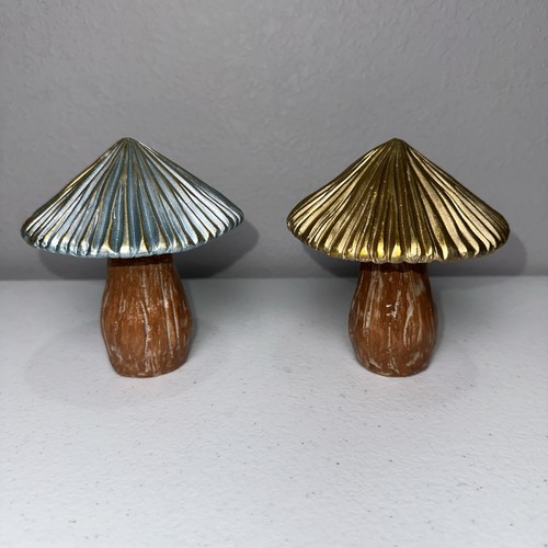 Mushrooms gold blue mushroom - mushrooms,