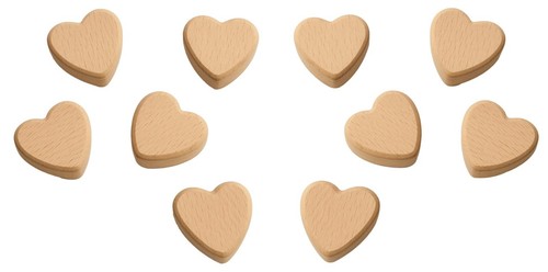 Thick wooden heart 5 - wooden,