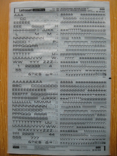 Letraset upp low - letraset, upp/low/num