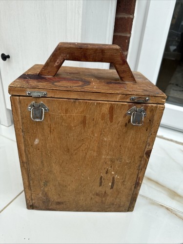 Wooden vintage storage box - wooden,