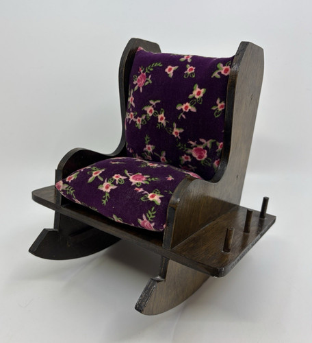Vintage wooden upholstered pin - wooden,