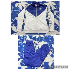 Retro Kappa Embroidered Logo Taped Colour Block 2 Piece Tracksuit Set - Size XS