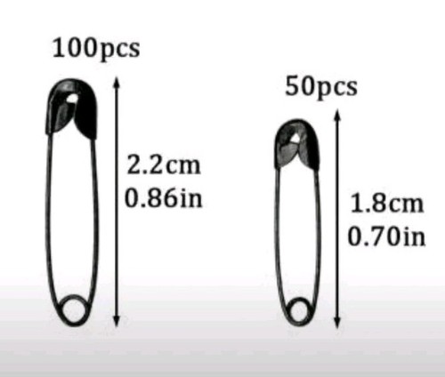 150pcs black safety pins - 150pcs, small