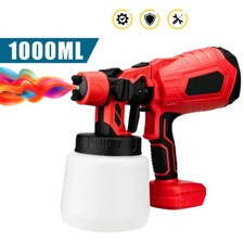 1000ML Cordless Electric Spray Gun High Power Paint Sprayer For Milwaukee 18V