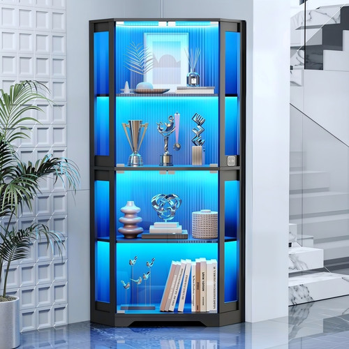 Corner display case - case, with