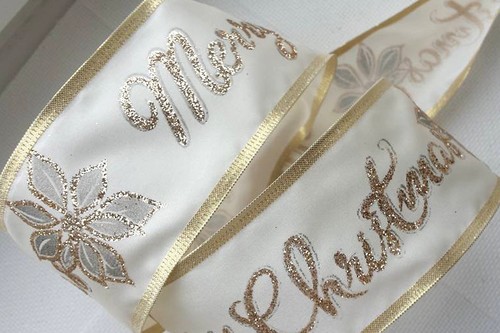 65mm wired christmas ribbon - christmas,