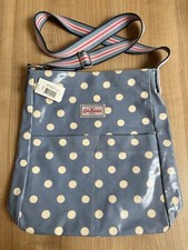 Cath Kidston X-Body Bag Button Spot Blue White Crossbody Bag Polka Dot