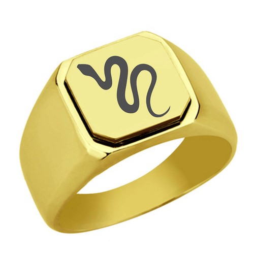 Snake stainless steel - steel, signet