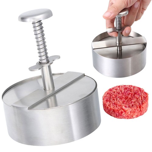 Stainless steel burger presser - burger,