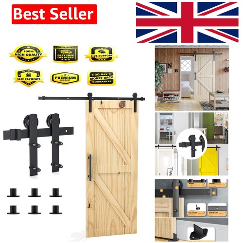 6ft black sliding - black,