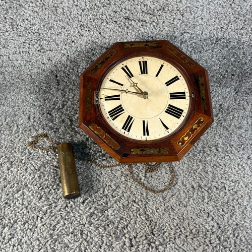 Antique octagonal wall clock - octagonal,