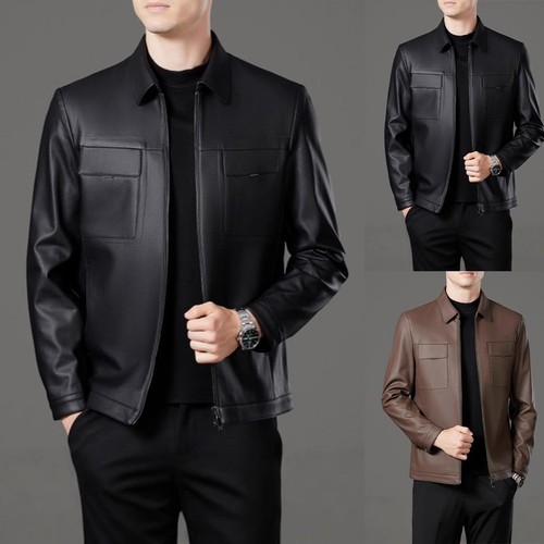 Mens imitation leather - leather, casual