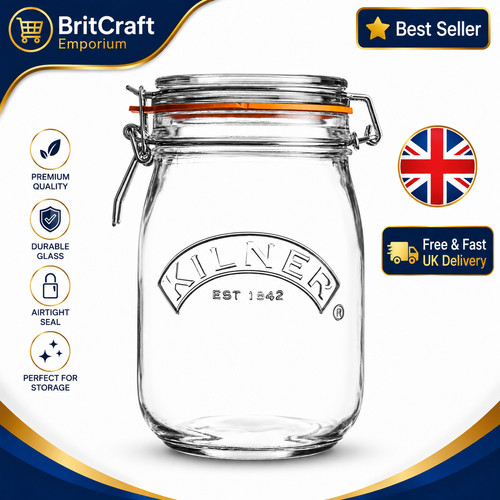 Kilner clip top jar litre - 1,