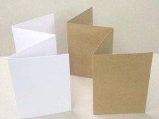 Triple Creased /TriFold Card Blanks / White Card / Brown Kraft / 250gsm / 225gsm